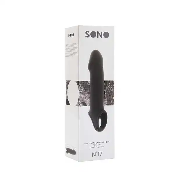Sono - Sleeve With Extension No.17. Nakładka powiększająca penisa. Bestsellerowy produkt!