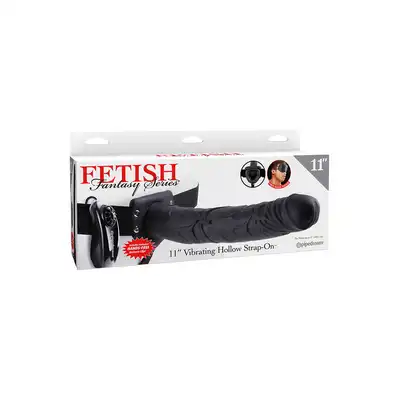 Fetish Fantasy - Vibrating Hollow Strap-On. Proteza dla mężczyzn. 29cm.