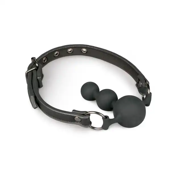 Easy Toys - Pecker Gag. Knebel z trzema kulkami. Silikon medyczny.