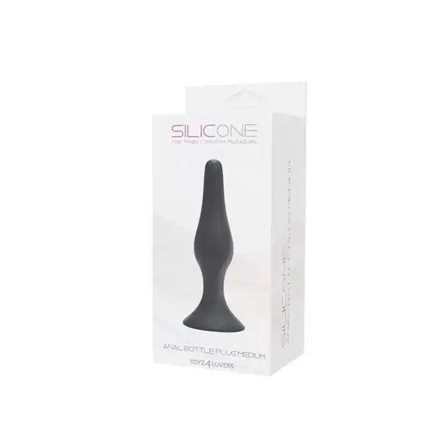 Silicone - Anal Bottle Plug Medium. Wąska wtyczka analna.