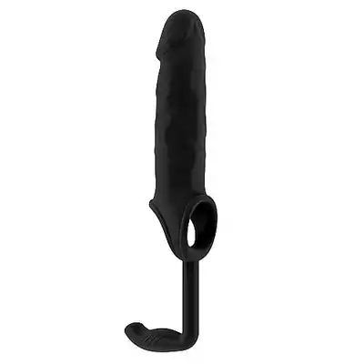 Sono - Sleeve With Extension &amp; Butt Plug № 19. Nakładka powiększająca penisa z wtyczką analną.