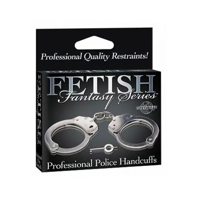 Fetish Fantasy - Professional Police Hancuffs. Profesjonalne kajdanki bez przycisku zwalniającego.