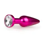 Easy Toys - Metal Butt Plug. Metalowa wtyczka analna z pięknym kryształem.