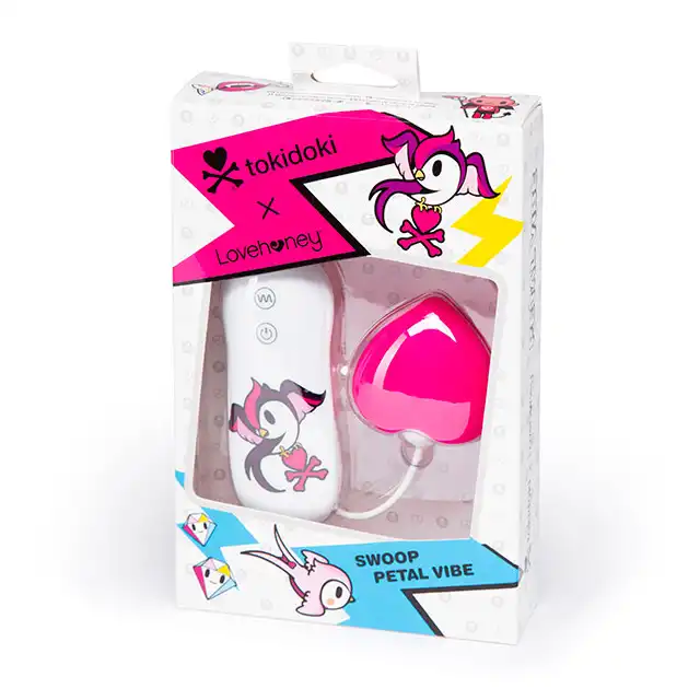 Tokidoki - Swoop Petal Vibe.  Jajeczko wibrujące z miękką, silikonową nakładką.