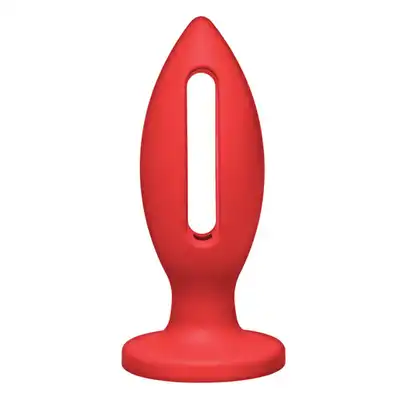 Kink by DocJohnson - Lube Luge 5 Inch. Red.  Silikonowa wtyczka analna. Mega Sale!