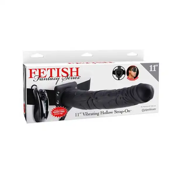 Fetish Fantasy - Vibrating Hollow Strap-On. Proteza dla mężczyzn. 29cm.