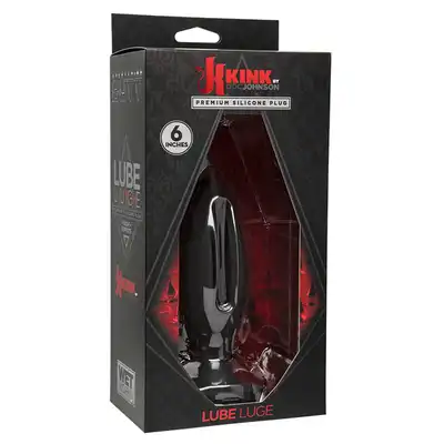 Kink by DocJohnson - Lube Luge 6 Inch. Black.  Silikonowa wtyczka analna.
