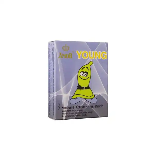 Amor - Young. Prezerwatywy o zmniejszonej średnicy.