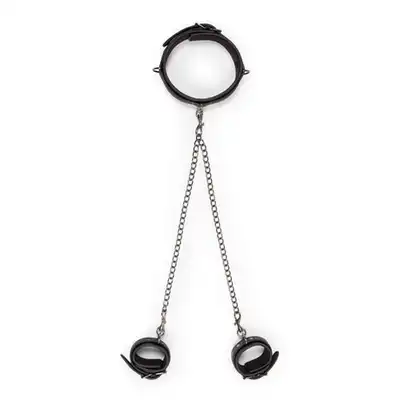 Easy Toys - Collar &amp; Ankle Restraint Set. Obroża z mankietami na łańcuchu.