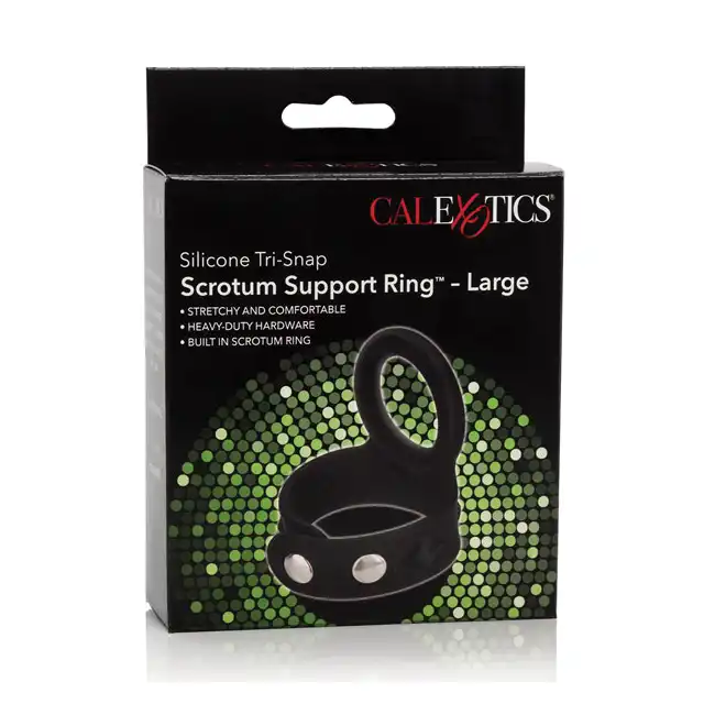 Calexotic - Scrotum Support Ring Large. Ring na penisa z opaską na jądra.