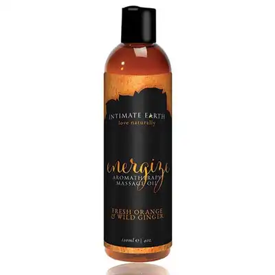 Intimate Earth - Energize. Aromatherapy Massage Oil. Naturalne oleje. 