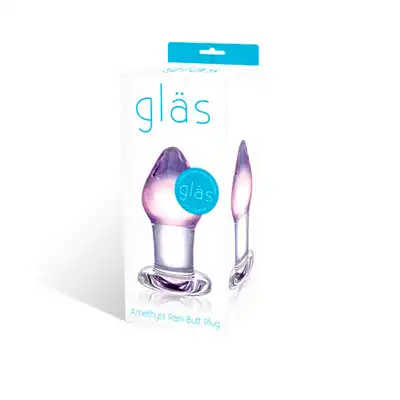Gläs - Amethyst Rain Butt Plug. Szklana wtyczka analna.