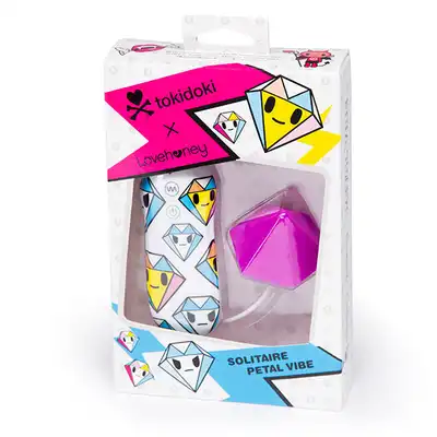 Tokidoki - Solitaire Petal Vibe. Jajeczko wibrujące z silikonową nakładką. miękką,