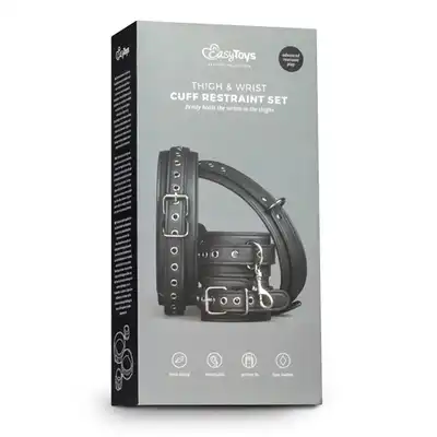 Easy Toys - Thigh &amp; Wrist Cuff Restraint Set. Pasy na uda z mankietami na nadgarstki.