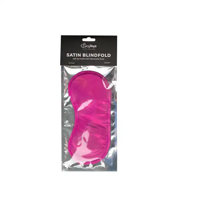 Easy Toys - Satin Blindfold. Różowa opaska na oczy z miękkiej satyny.