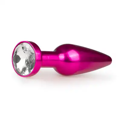 Easy Toys - Metal Butt Plug. Metalowa wtyczka analna z pięknym kryształem.