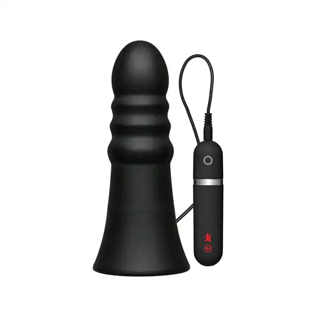 Kink by DocJohnson - Silicone Butt Plug Ridged. Wibrujący plug analny. 20 cm.