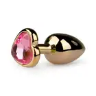 Easy Toys - Metal Butt Plug. Metalowa wtyczka analna z pięknym kryształem.