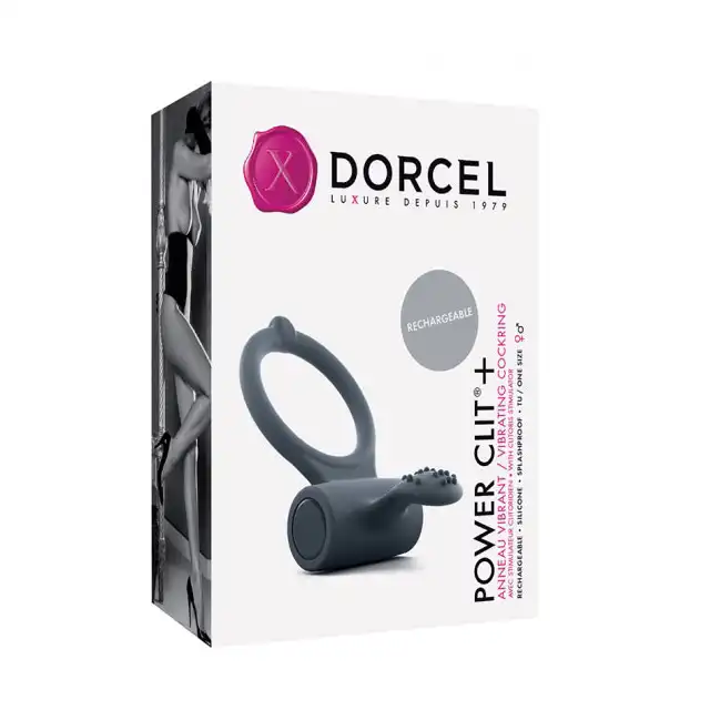 Dorcel - Power Clit +. Ring na penisa, ładowany akumulatorowo.