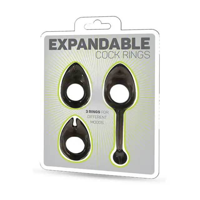 Seven Creations - Expandable Cock Rings. Zestaw trzech różnych ringów na penisa.