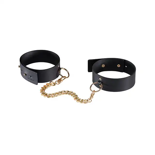 Bijoux Indiscrets - Maze Ankle &amp; Knee Cuffs Black. Przepiękne czarne kajdanki na nogi. Wysublimowane akcesoria dla kobiet. Mega sale!