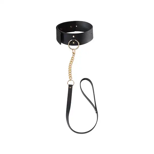 Bijoux Indiscrets - Maze  Black Choker And Leash. Obroża.