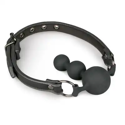 Easy Toys - Pecker Gag. Knebel z trzema kulkami. Silikon medyczny.