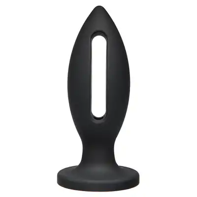 Kink by DocJohnson - Lube Luge 6 Inch. Black.  Silikonowa wtyczka analna.