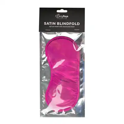 Easy Toys - Satin Blindfold. Różowa opaska na oczy z miękkiej satyny.