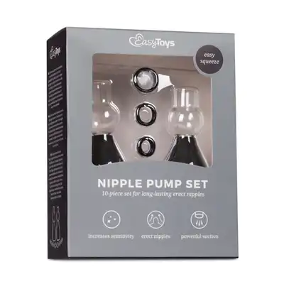Easy Toys - Nipple Pump Set. Pompki do sutków. Większa wrażliwość na dotyk.