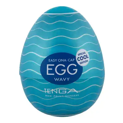 Tenga - Egg Wavy. Cool Edition. Masturbator męski, efekt chłodzenia.