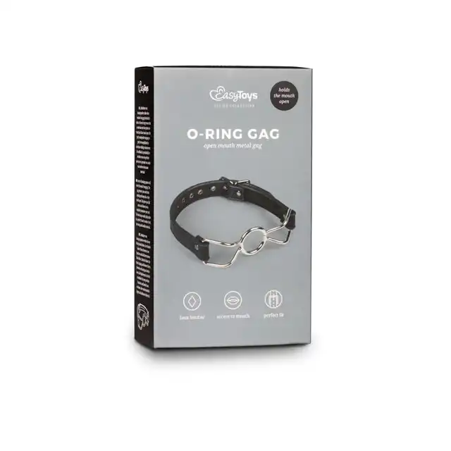 Easy Toys - O-Ring Gag. Metalowy knebel. Rozchylone usteczka.