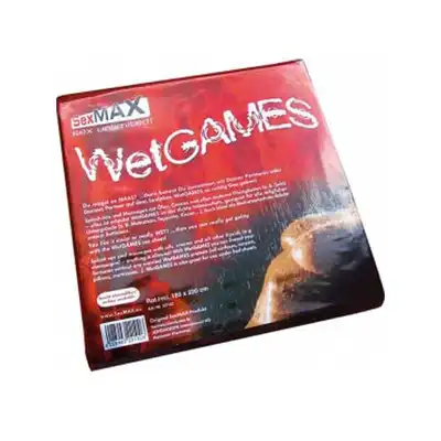 Sexmax - Wet Games - Lackowe prześcieradło do zabaw z olejkami do masażu.