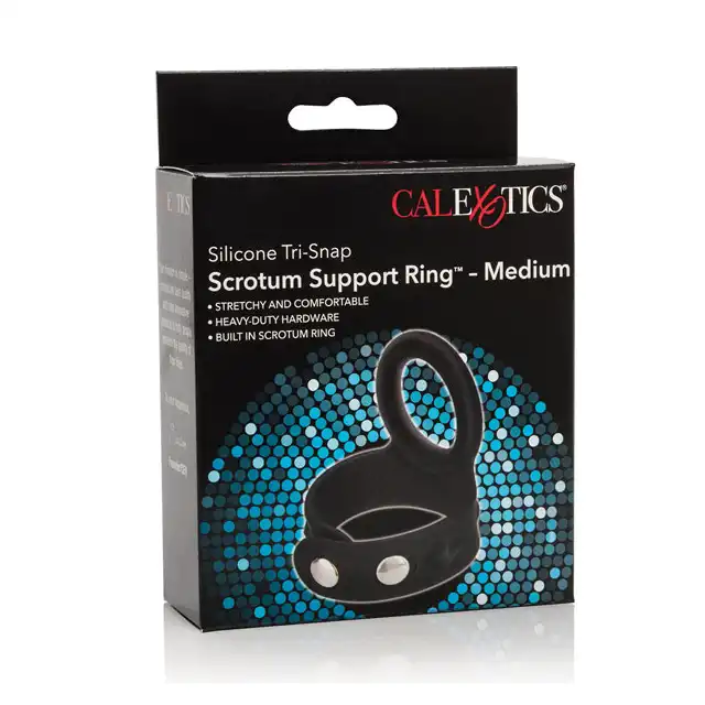 Calexotic - Scrotum Support Ring Medium. Ring na penisa z opaską na jądra.