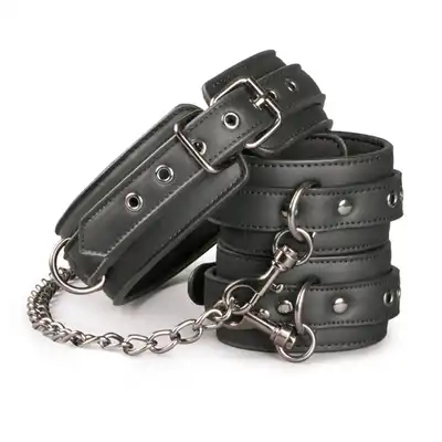Easy Toys - Collar &amp; Ankle Restraint Set. Obroża z mankietami na łańcuchu.