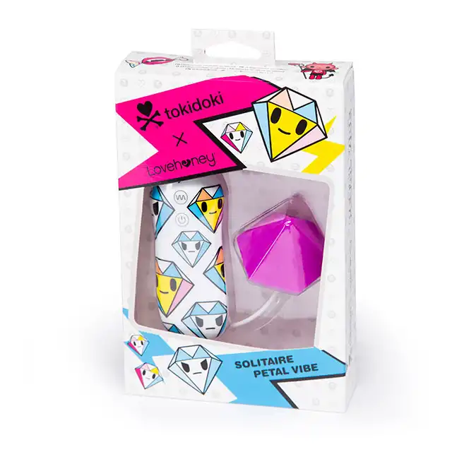 Tokidoki - Solitaire Petal Vibe. Jajeczko wibrujące z silikonową nakładką. miękką,