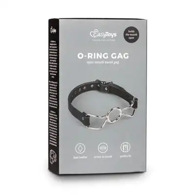 Easy Toys - O-Ring Gag. Metalowy knebel. Rozchylone usteczka.
