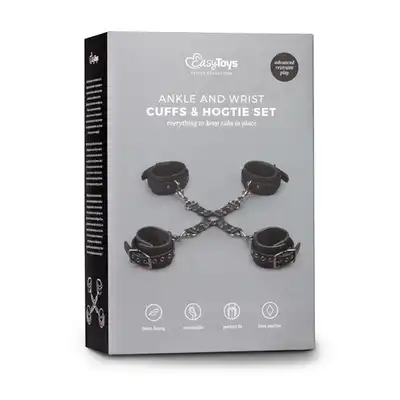 Easy Toys - Ankle And Wrist Hogtie Set. Uprząż krzyżowa do zniewalania.