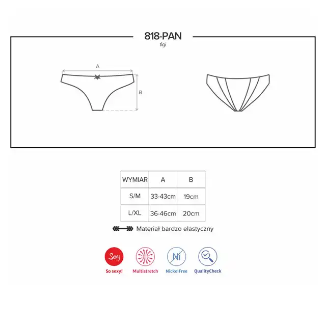 Obsessive - 818-PAN-1 Urocze figi. rozmiar L/XL