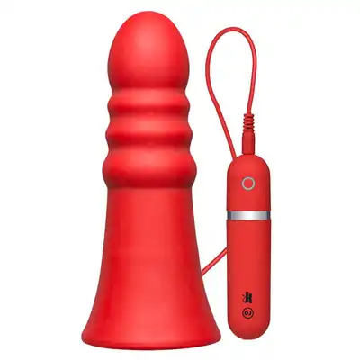 Kink by DocJohnson - Silicone Butt Plug Ridged. Wibrujący plug analny. 20 cm.