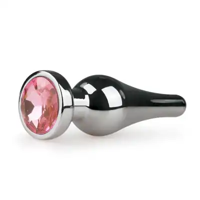Easy Toys - Metal Butt Plug. Metalowa wtyczka analna z pięknym kryształem.