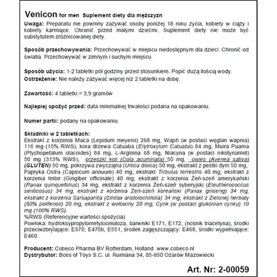 Cobeco Pharma - Venicon. Tabletki wspomagające erekcję.