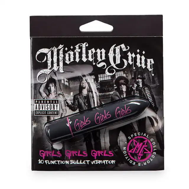 Mötley Crüe - Girls Girls Girls. Mini wibrator z edycji limitowanej.