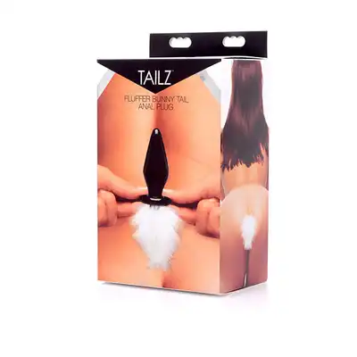 Tailz - Fluffer Bunny Tailz Anal Plug. Szklana wtyczka analna z mięciutką kitką.