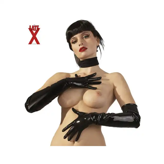 LateX - Handschuhe. Długie rękawiczki z naturalnego lateksu.