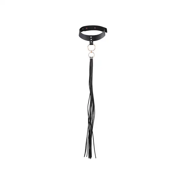 Bijoux Indiscrets - Maze  Black Tassel Choker. Obroża.