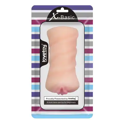 Lovetoy - Cyberskin Pocket Pussy X-Basic. Nieduża, poręczna pochwa. Fajny masturbator. Ciężka 300 gramów!