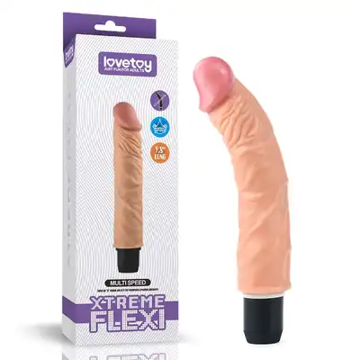 LoveToy - Reel Feel Flexi. Elastyczny super wibrator z cyber skóry. Miękki materiał, świetna giętkość.