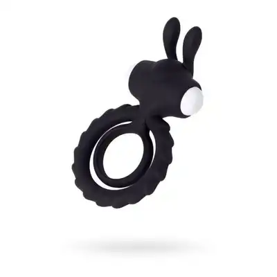 JOS - Bad Bunny Double Ring. Ring wibrujący na penisa. Wspaniała zabawa dla dwojga. 100% silikon. Na penisa i jądra i króliczek stymulujący łechtaczkę. Ideał.