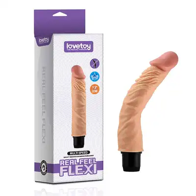 LoveToy - Reel Feel Flexi. Elastyczny super wibrator z cyber skóry. Miękki materiał, świetna giętkość.